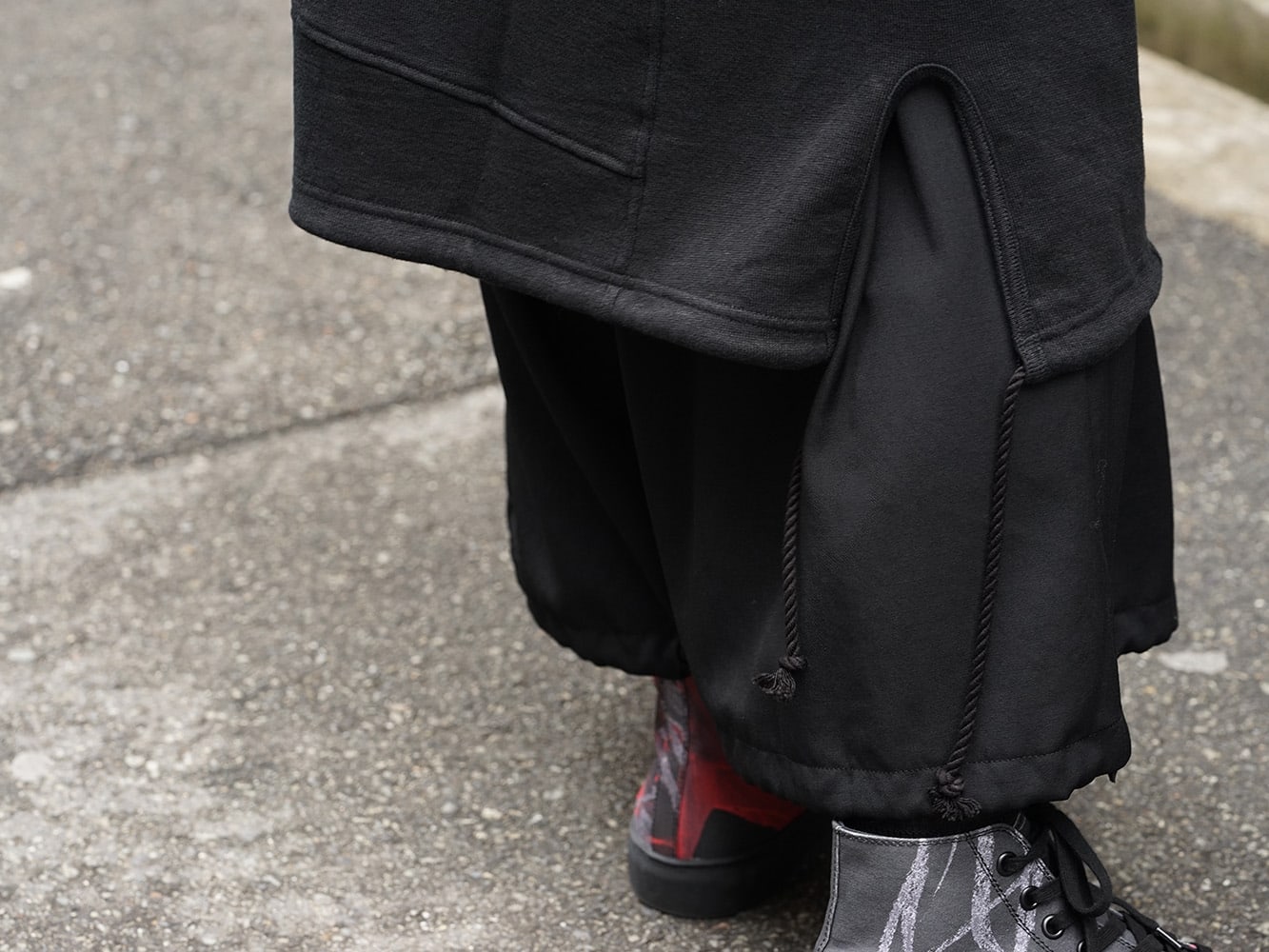 Yohji Yamamoto 19SS String Hem Hoodie Style