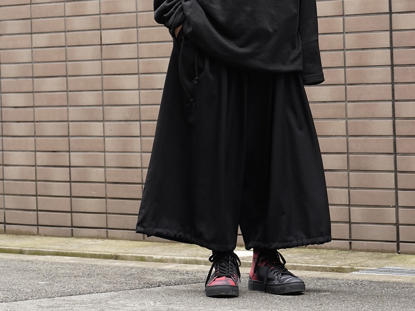 Yohji Yamamoto 19SS String Hem Hoodie Style