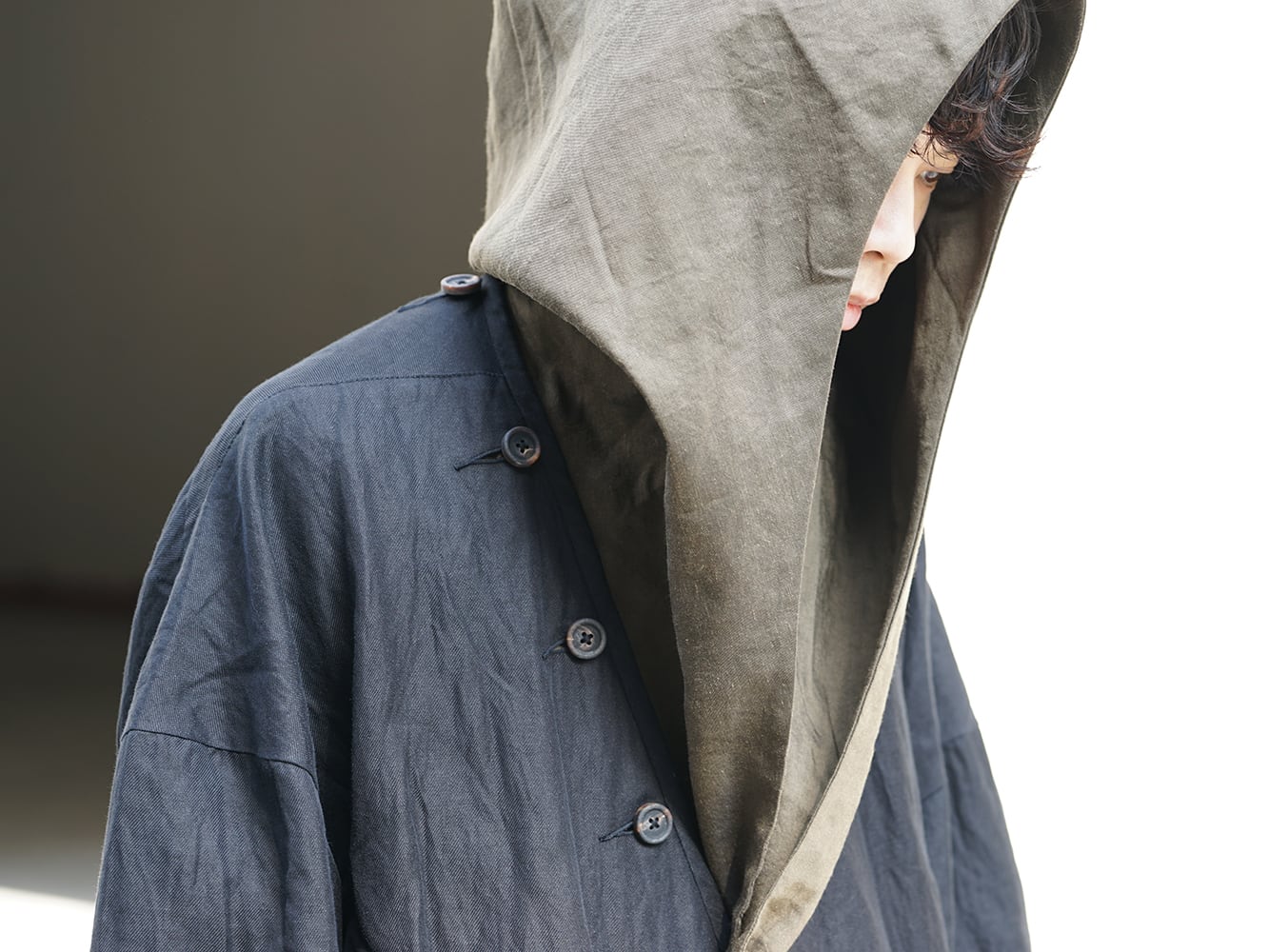 ZIGGY CHEN 19SS Layered Hooded Coat Style-010