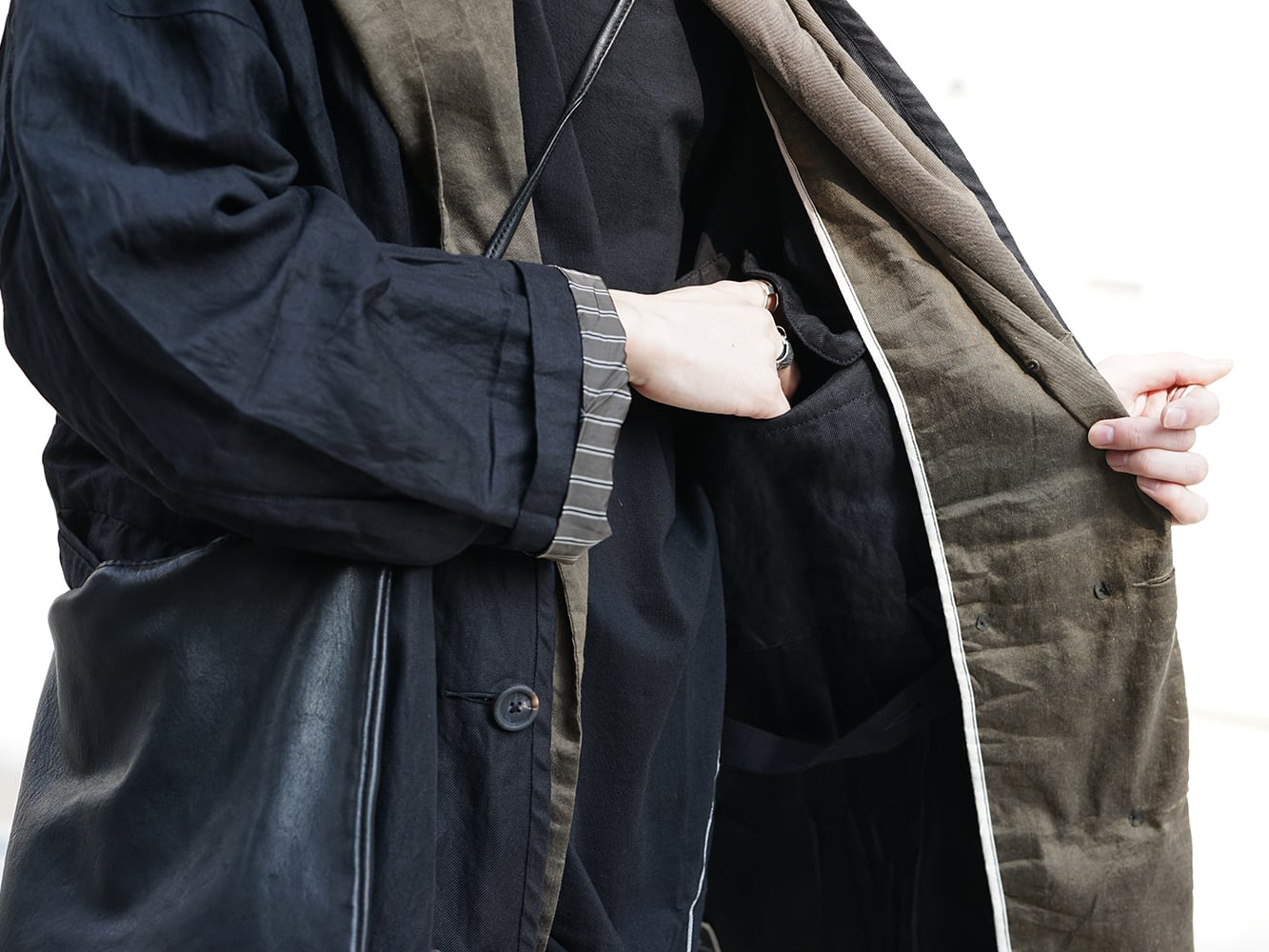 ZIGGY CHEN 19SS Layered Hooded Coat Style-006