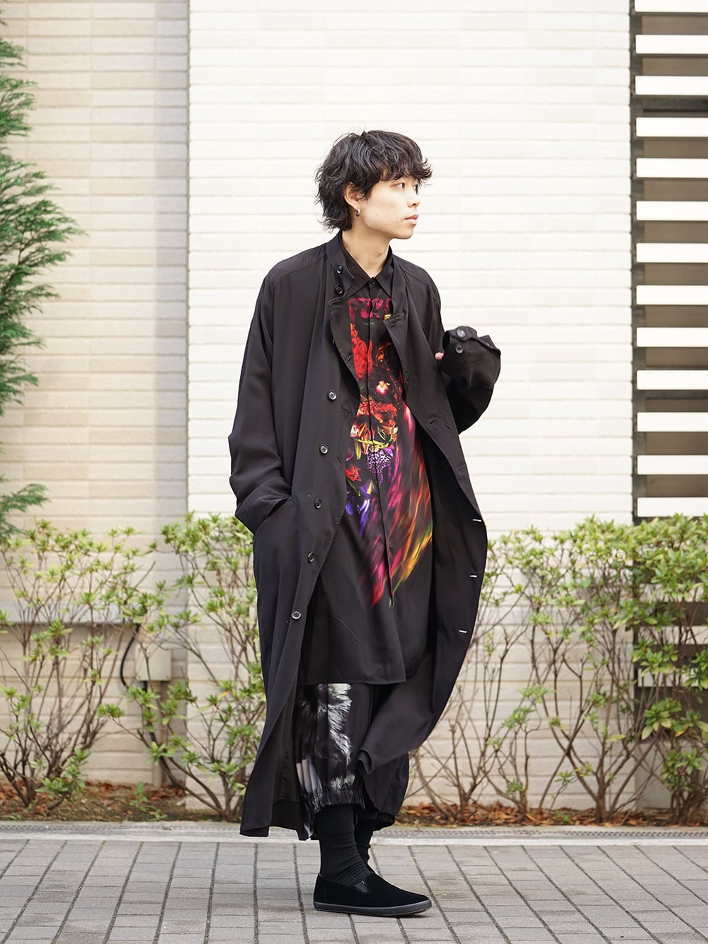 Yohji Yamamoto 19SS W Stand Back Print Coat Style - FASCINATE BLOG