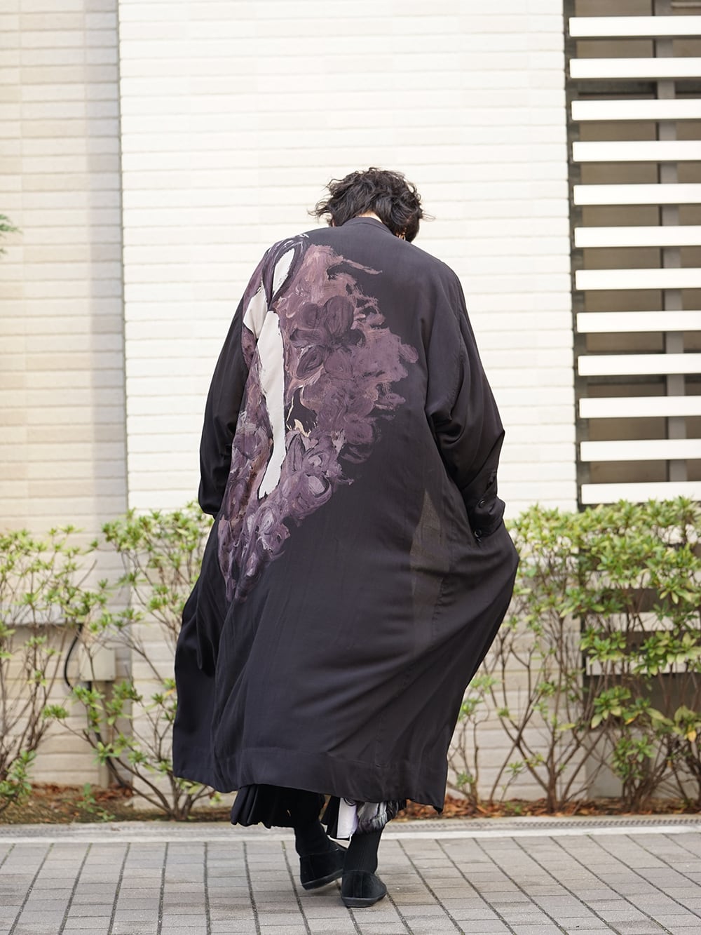 Yohji Yamamoto 19SS W Stand Back Print Coat Style - FASCINATE BLOG