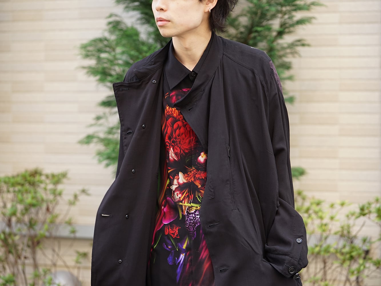 Yohji Yamamoto 19SS W Stand Back Print Coat Style - FASCINATE BLOG