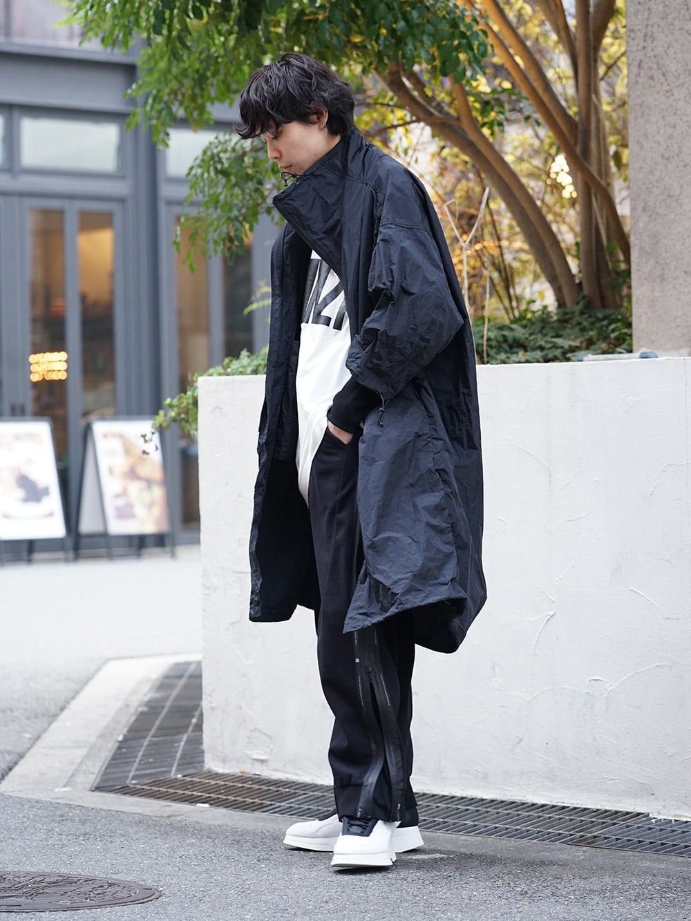 NILøS 2019SS Cowl neck Spindle jacket Style