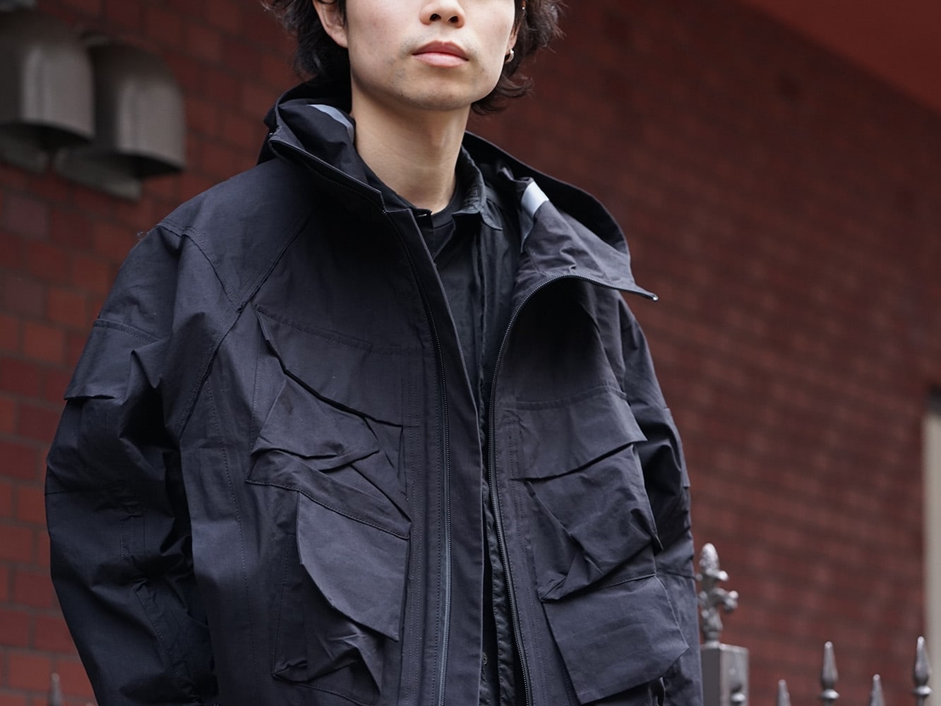 The Viridi-anne 2019SS Dolman sleeve mountain parka Style
