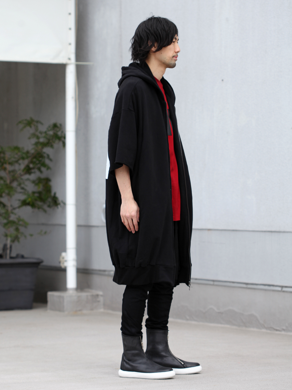 JULIUS 19SS Print Extra Big zip hoodie Style - 1-002