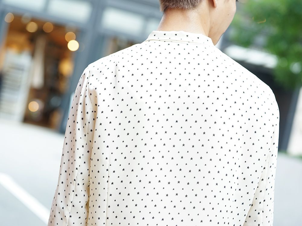GalaabenD 19AW Chiffon star print tie neck shirt Style - 2-005