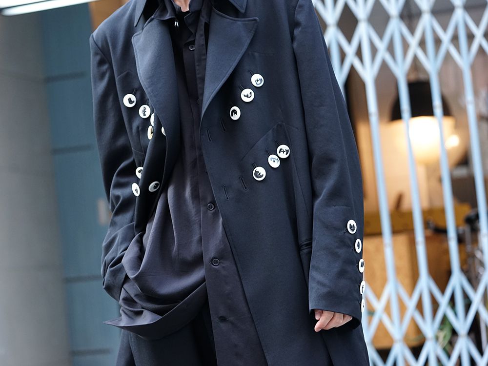 Yohji Yamamoto White Button Deformed collar Jacket Style - 2-002