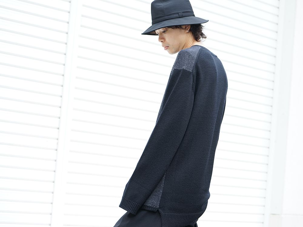 Yohji Yamamoto 19-20AW Dictionary print 7G Knit Top Style - 2-002