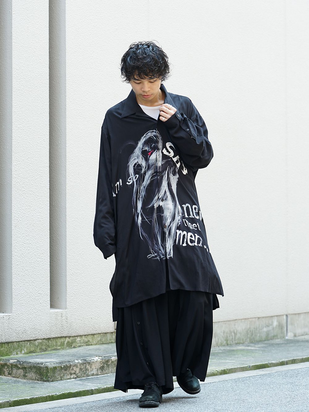 B Yohji Yamamoto I'M SO SHY Long Shirts Style - 1-001