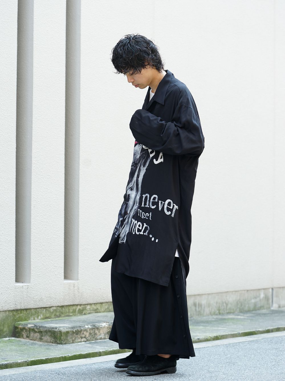 B Yohji Yamamoto I'M SO SHY Long Shirts Style - 1-003
