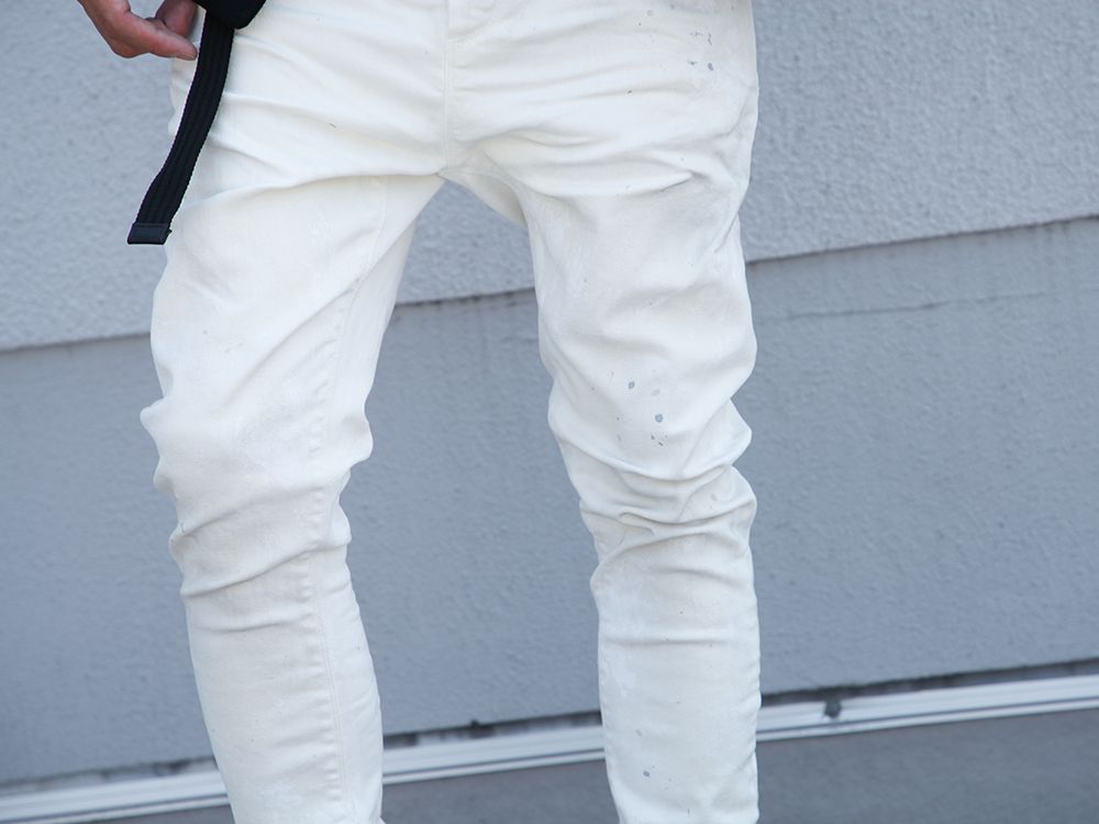 RIPVANWINKLE DUST JEANS [ DUST WHITE ]  RECOMMED STYLING! - 3-005