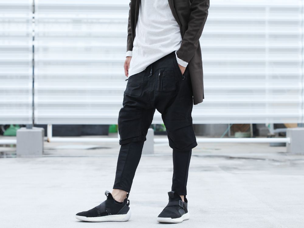 RIPVANWINKLE 19AW [ LAYERED PARACHUTE PANTS ] STYLING!!! - 3-002