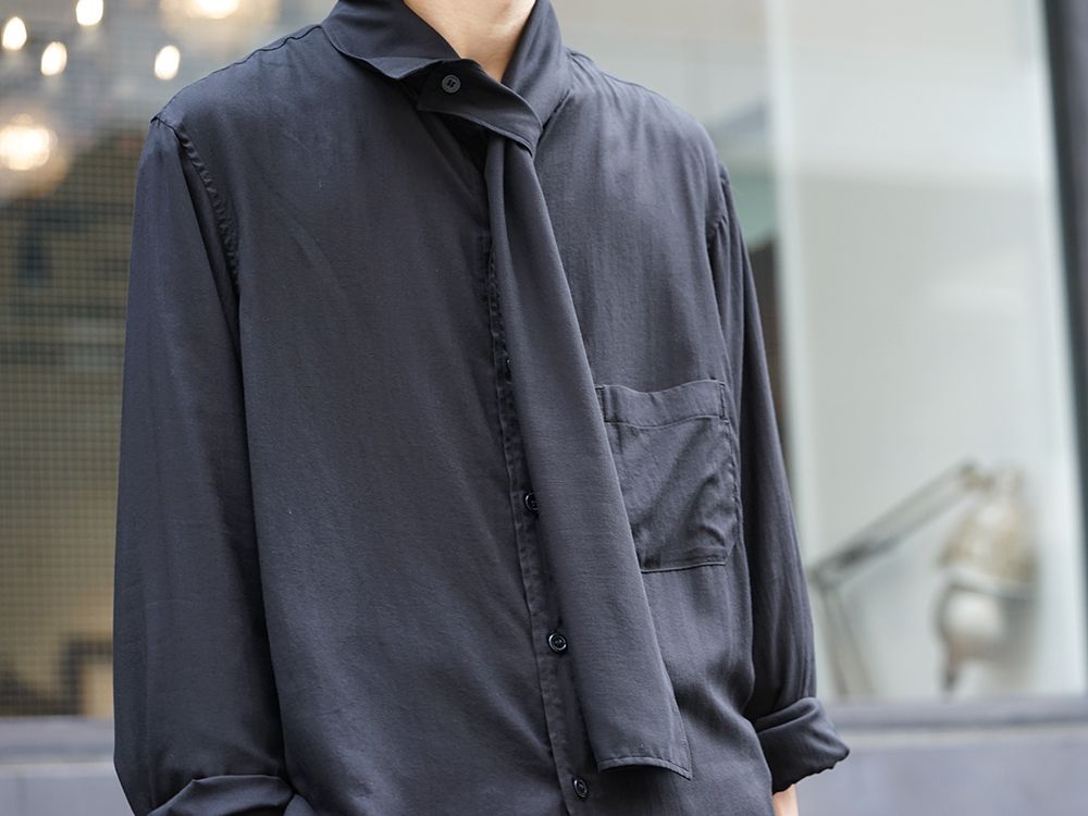 Yohji Yamamoto 19-20AW Scarf Collar Blouse Style - 2-003