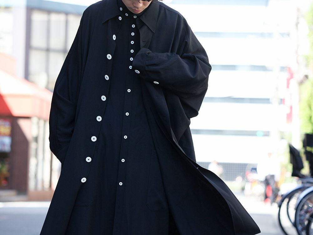 Yohji Yamamoto Gabardine Shirt Layered Style - 2-002