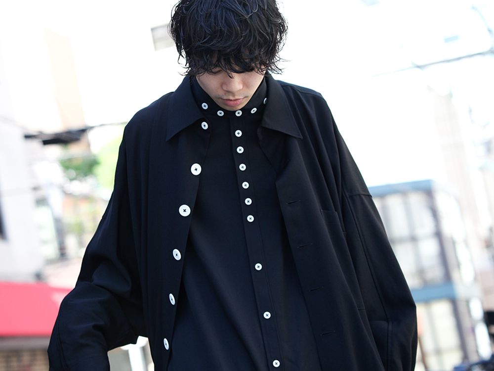 Yohji Yamamoto Gabardine Shirt Layered Style - 2-004