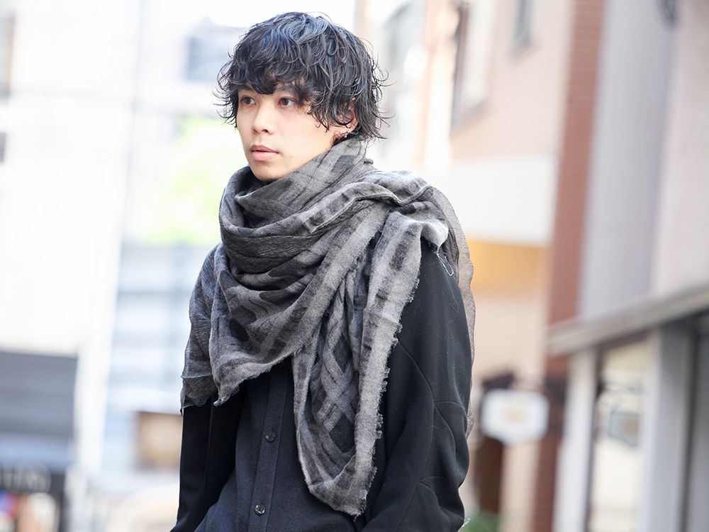 DEVOA Patchwork Coat and Scarf Combination Style - 2-002