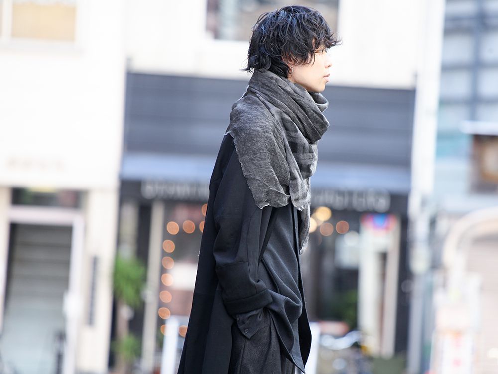 DEVOA Patchwork Coat and Scarf Combination Style - 2-004