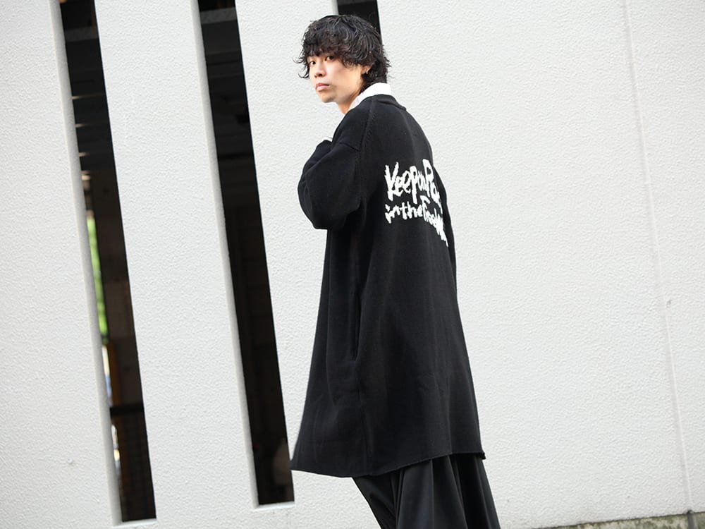Yohji Yamamoto Message Knit Cardigan Style - 2-004