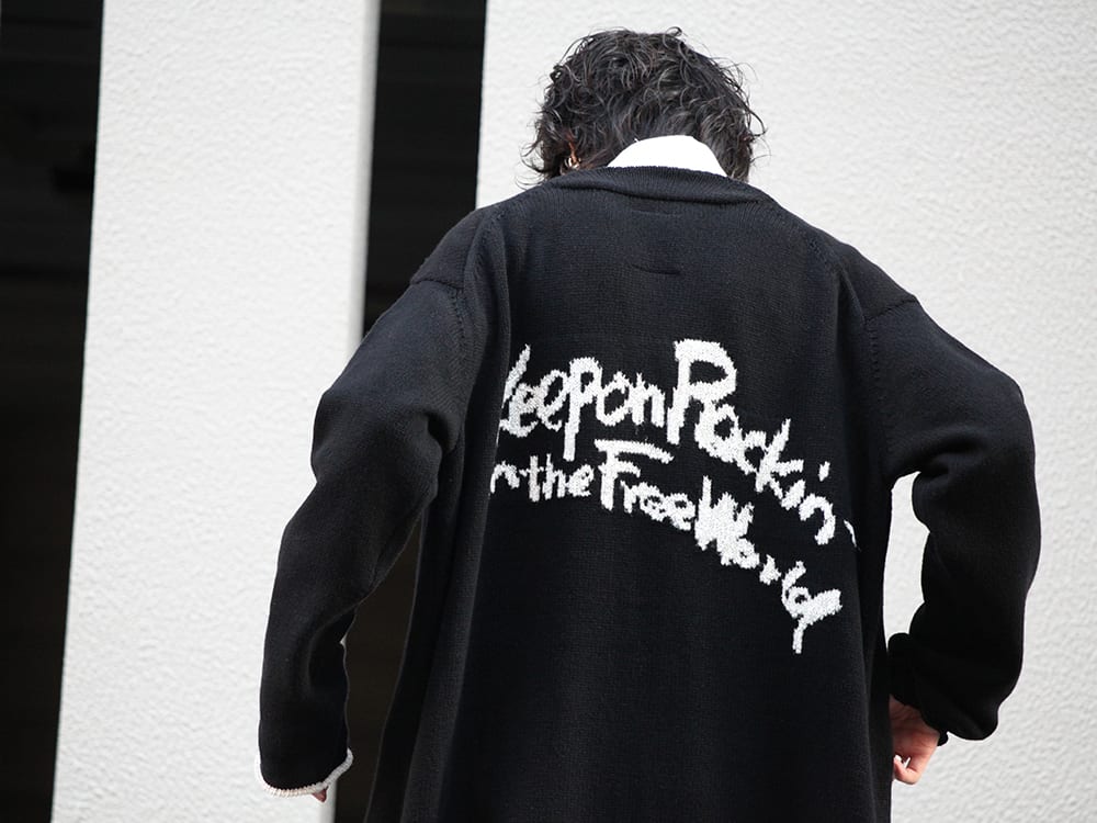 Yohji Yamamoto Message Knit Cardigan Style - 2-005