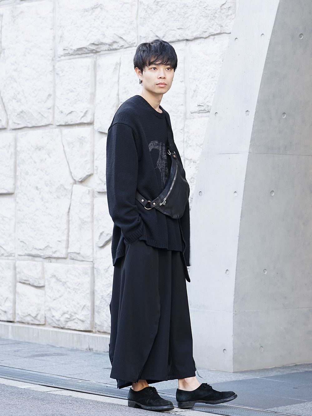 Yohji Yamamoto - ヨウジヤマモト 19-20AW Embroidery 5G Round Neck