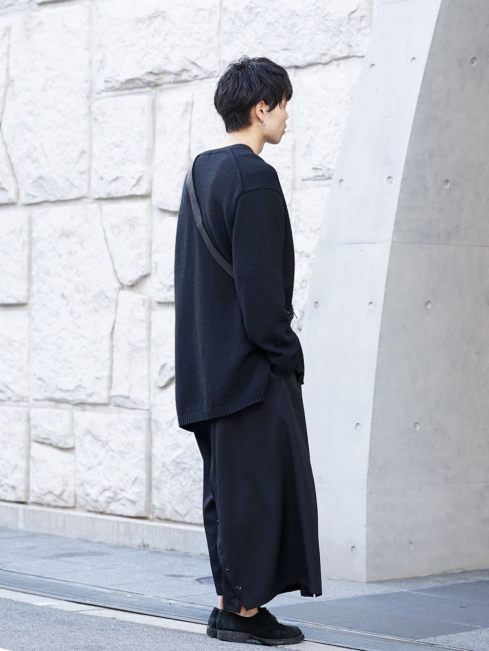 Yohji Yamamoto 19-20AW Embroidery 5G Round Neck Knit Style - 1-004