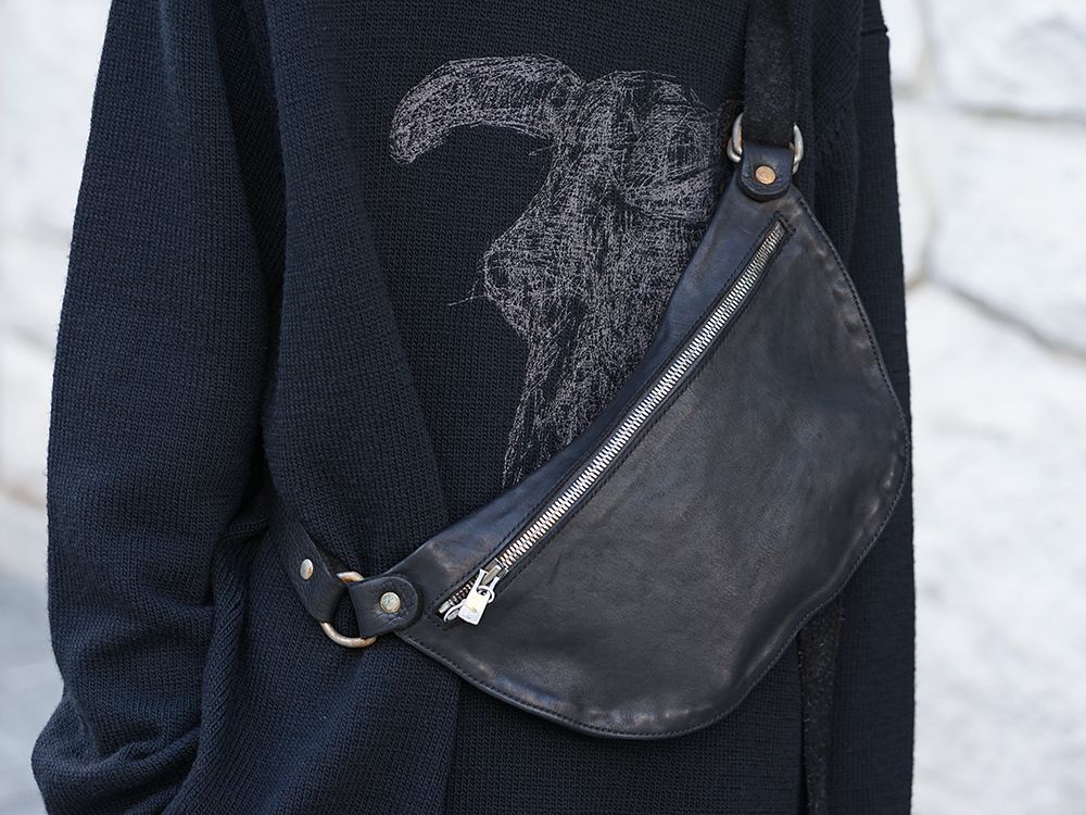 Yohji Yamamoto 19-20AW Embroidery 5G Round Neck Knit Style - 2-002