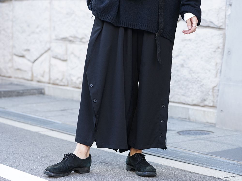 Yohji Yamamoto 19-20AW Embroidery 5G Round Neck Knit Style - 3-001