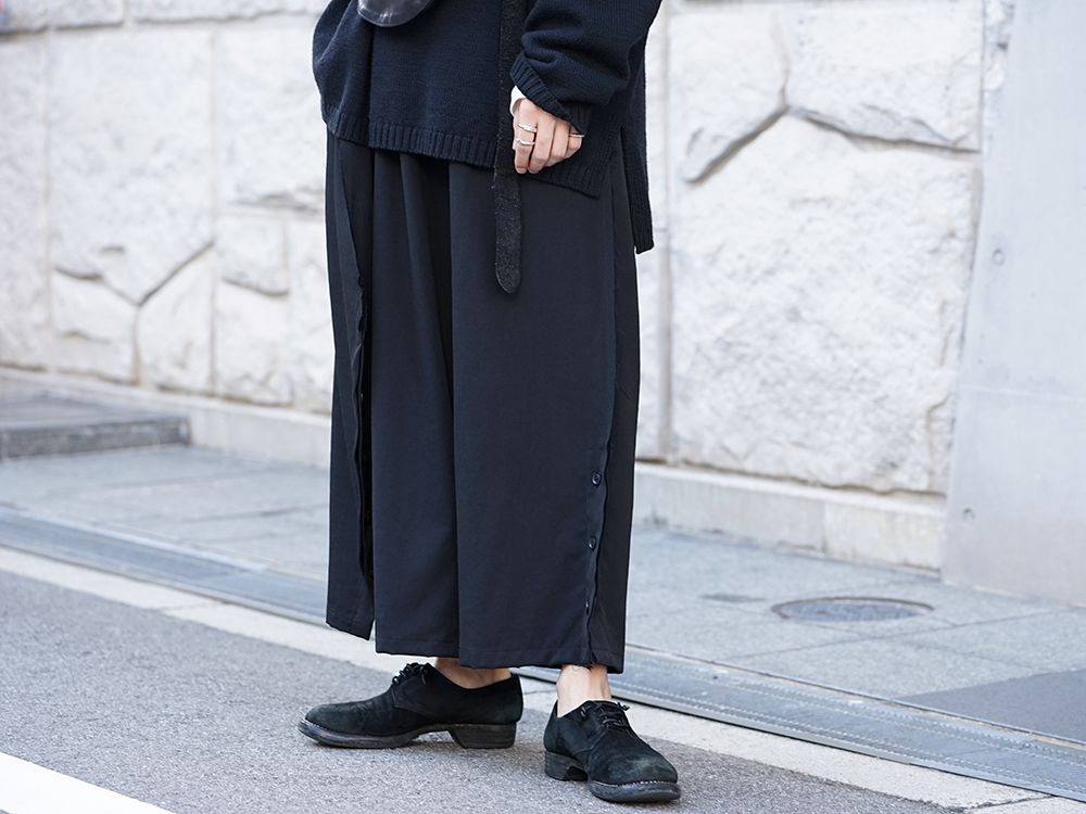 Yohji Yamamoto 19-20AW Embroidery 5G Round Neck Knit Style - 3-002