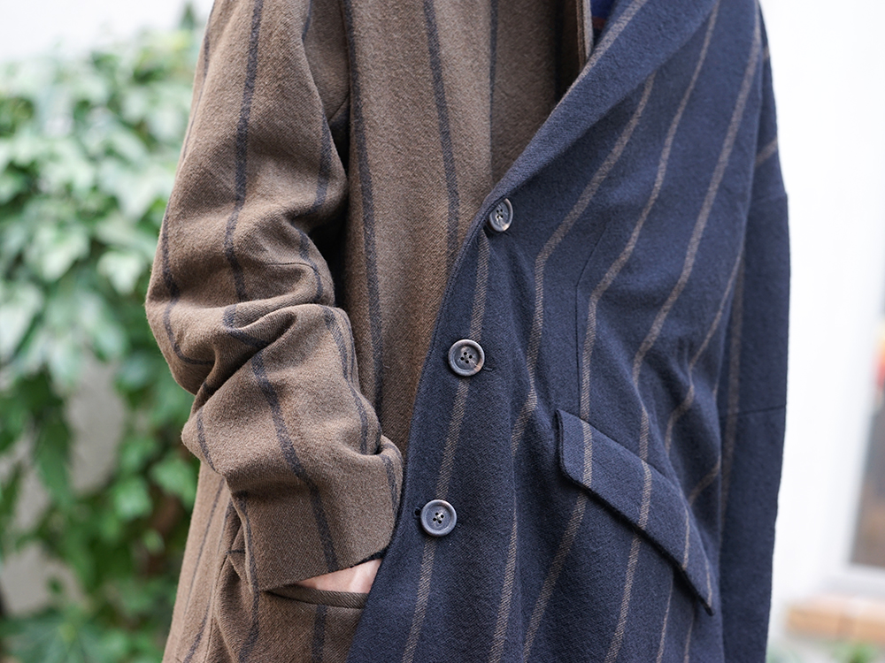 ZIGGY CHEN 19-20AW Asymmetric Stripe Coat New arrivals - 2-005