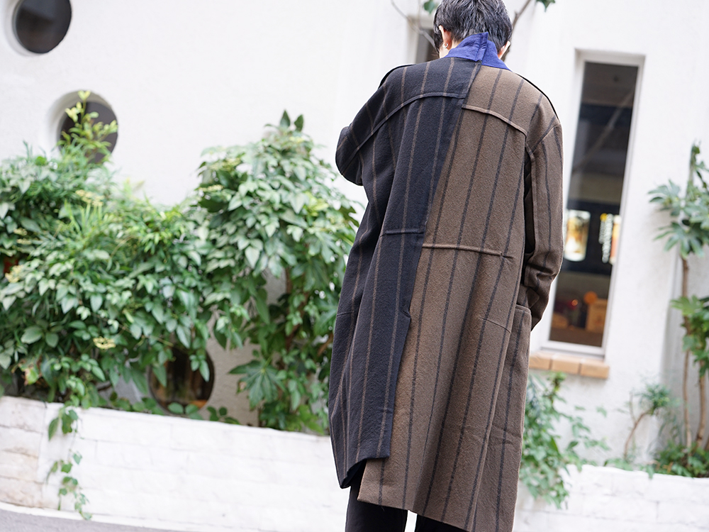 ZIGGY CHEN 19-20AW Asymmetric Stripe Coat New arrivals - 2-013