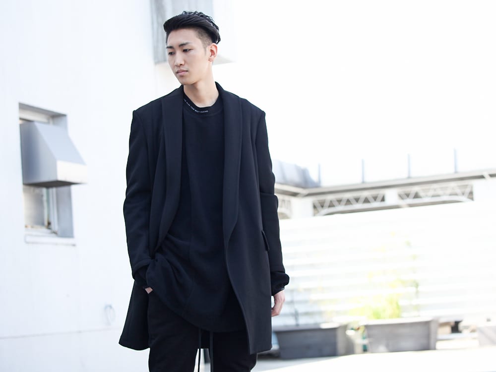 LOGY kyoto 19-20AW JULIUS 【LOZENGE TAILORED COLLAR JACKET】BLACK