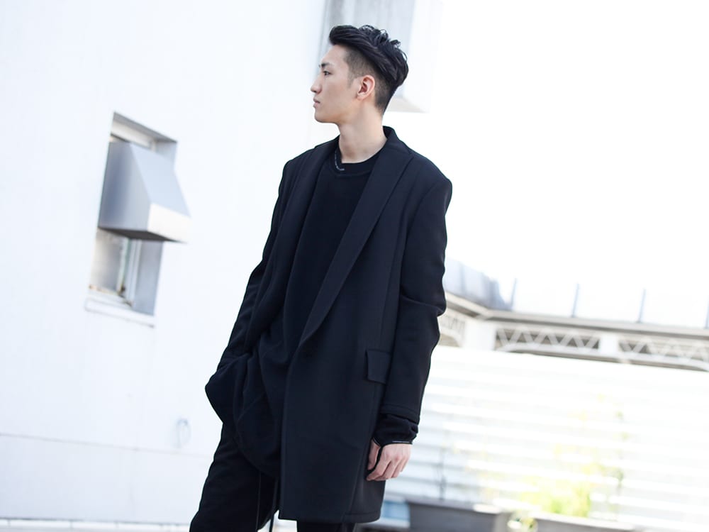 .LOGY kyoto 19-20AW JULIUS  【LOZENGE TAILORED COLLAR JACKET】BLACK STYLE!! - 2-005