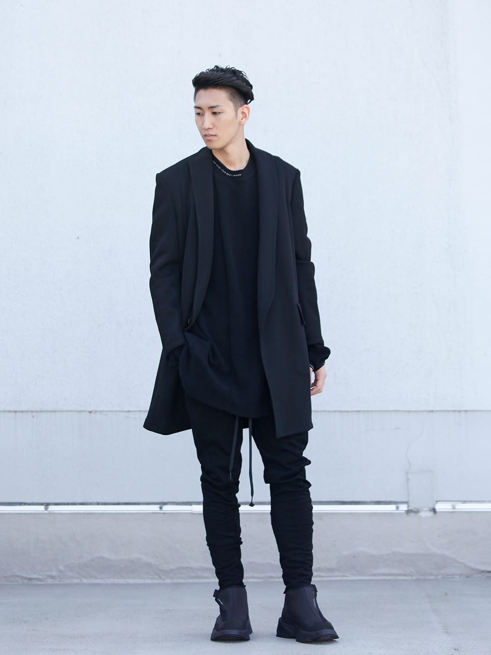 .LOGY kyoto 19-20AW JULIUS  【LOZENGE TAILORED COLLAR JACKET】BLACK STYLE!! - 4-001