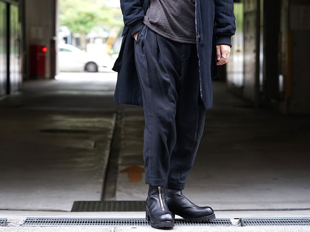 DEVOA Shetland Wool Linen Stripe Batting Hood Coat Style - 3-002