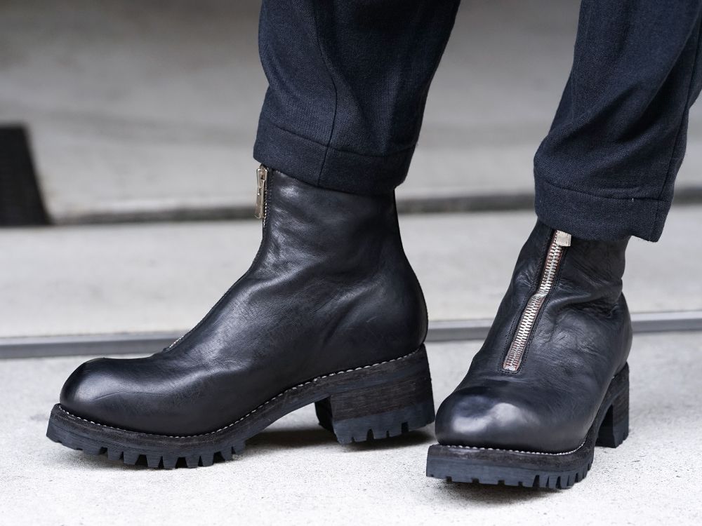 DEVOA Shetland Wool Linen Stripe Batting Hood Coat Style - 3-005