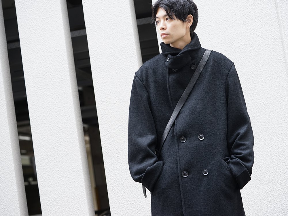 Yohji Yamamoto 19-20AW Double Breasted Shawl Collar Coat Style - 2-001