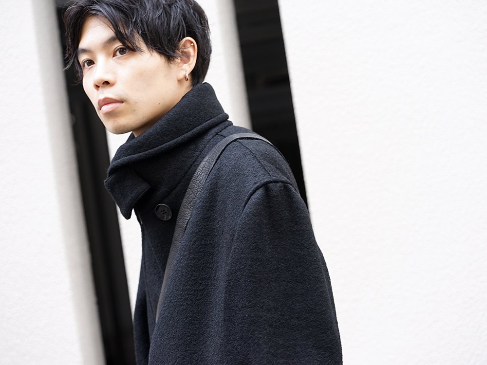 Yohji Yamamoto 19-20AW Double Breasted Shawl Collar Coat Style - 2-004