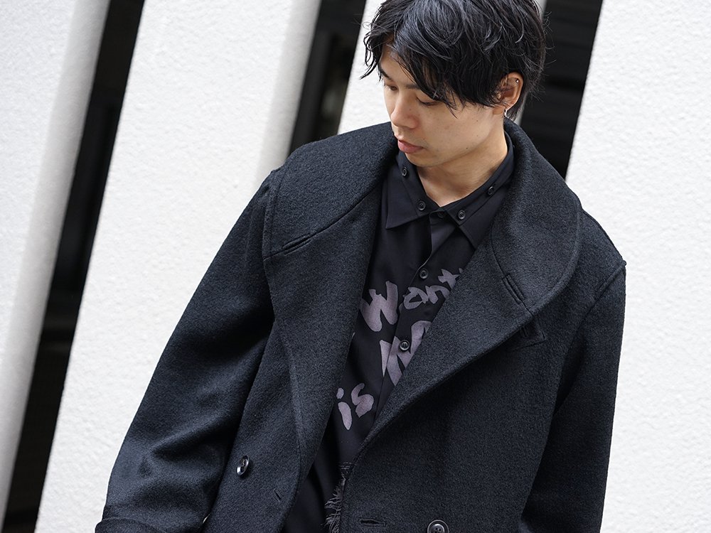 Yohji Yamamoto 19-20AW Double Breasted Shawl Collar Coat Style