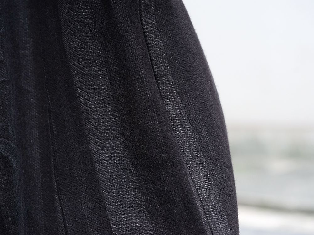 DEVOA Camel Linen Gradation Striped Coat Style - 2-004