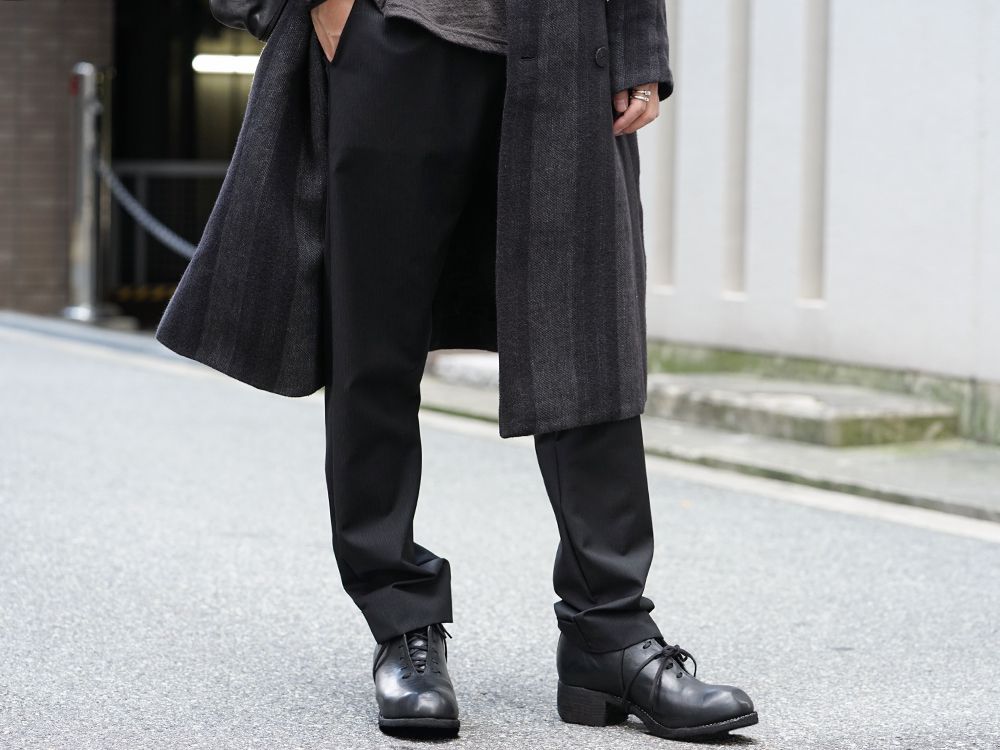 DEVOA Camel Linen Gradation Striped Coat Style - 3-001