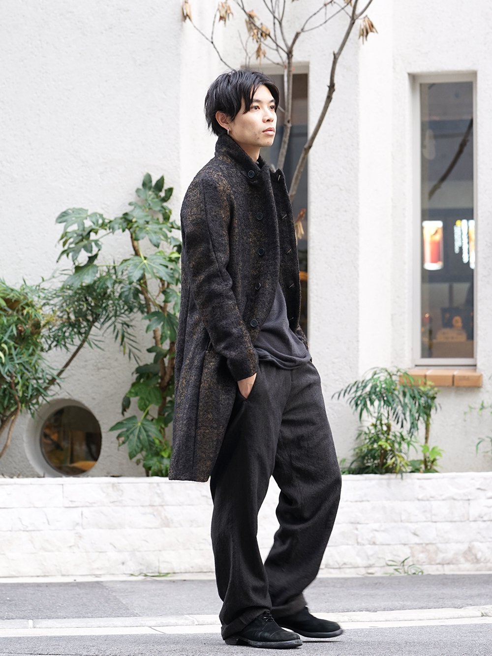 hannibal 19-20AW Needle Punch Check Coat Style - 1-002