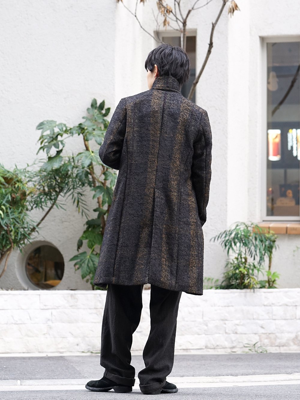hannibal 19-20AW Needle Punch Check Coat Style - 1-003