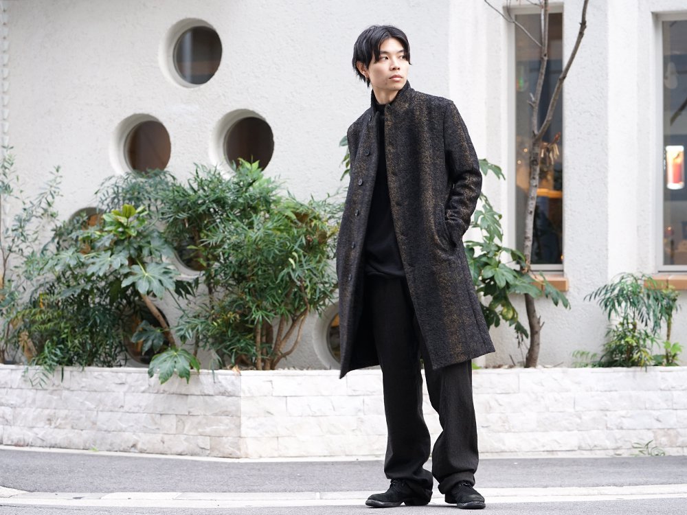 hannibal 19-20AW Needle Punch Check Coat Style - 4-001