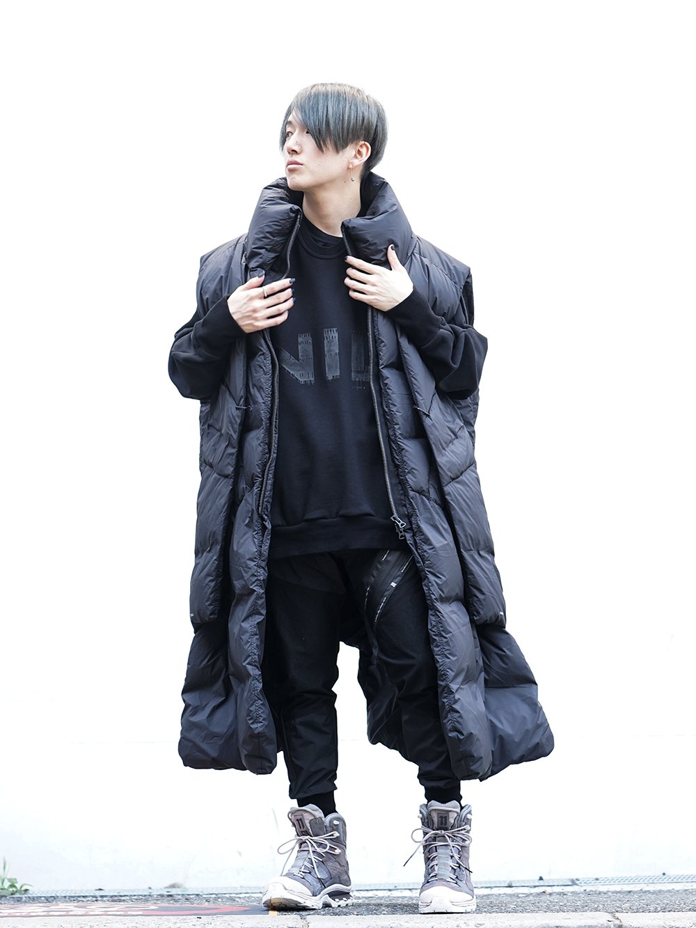 HAMCUS × NILøS 19aw Down long vest Black Styling!! - FASCINATE BLOG