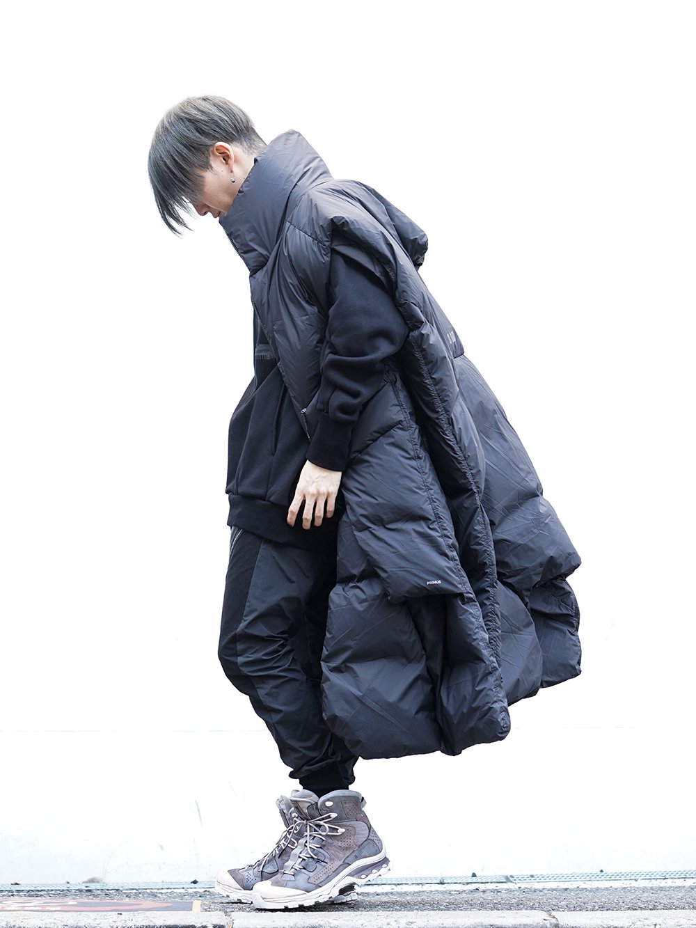 HAMCUS × NILøS 19aw Down long vest Black Styling!! - FASCINATE BLOG