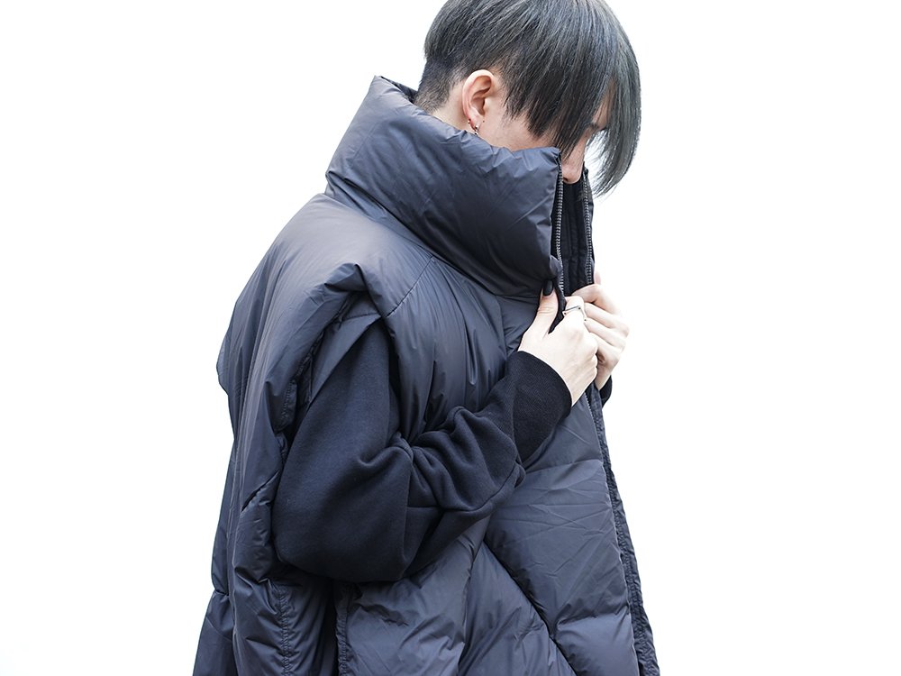 HAMCUS × NILøS 19aw Down long vest Black Styling!! - 2-001