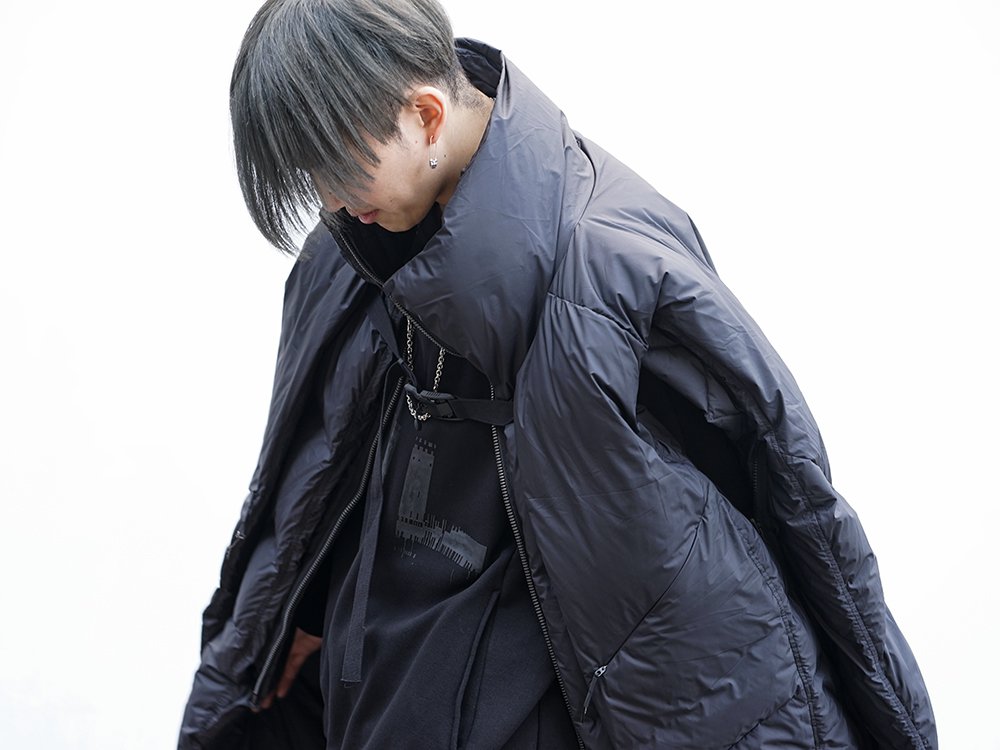 HAMCUS × NILøS 19aw Down long vest Black Styling!! - 3-002