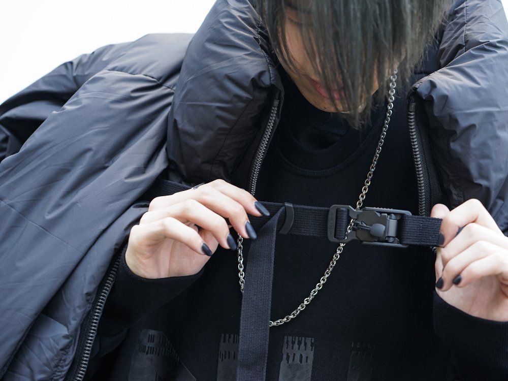 HAMCUS × NILøS 19aw Down long vest Black Styling!! - 3-004