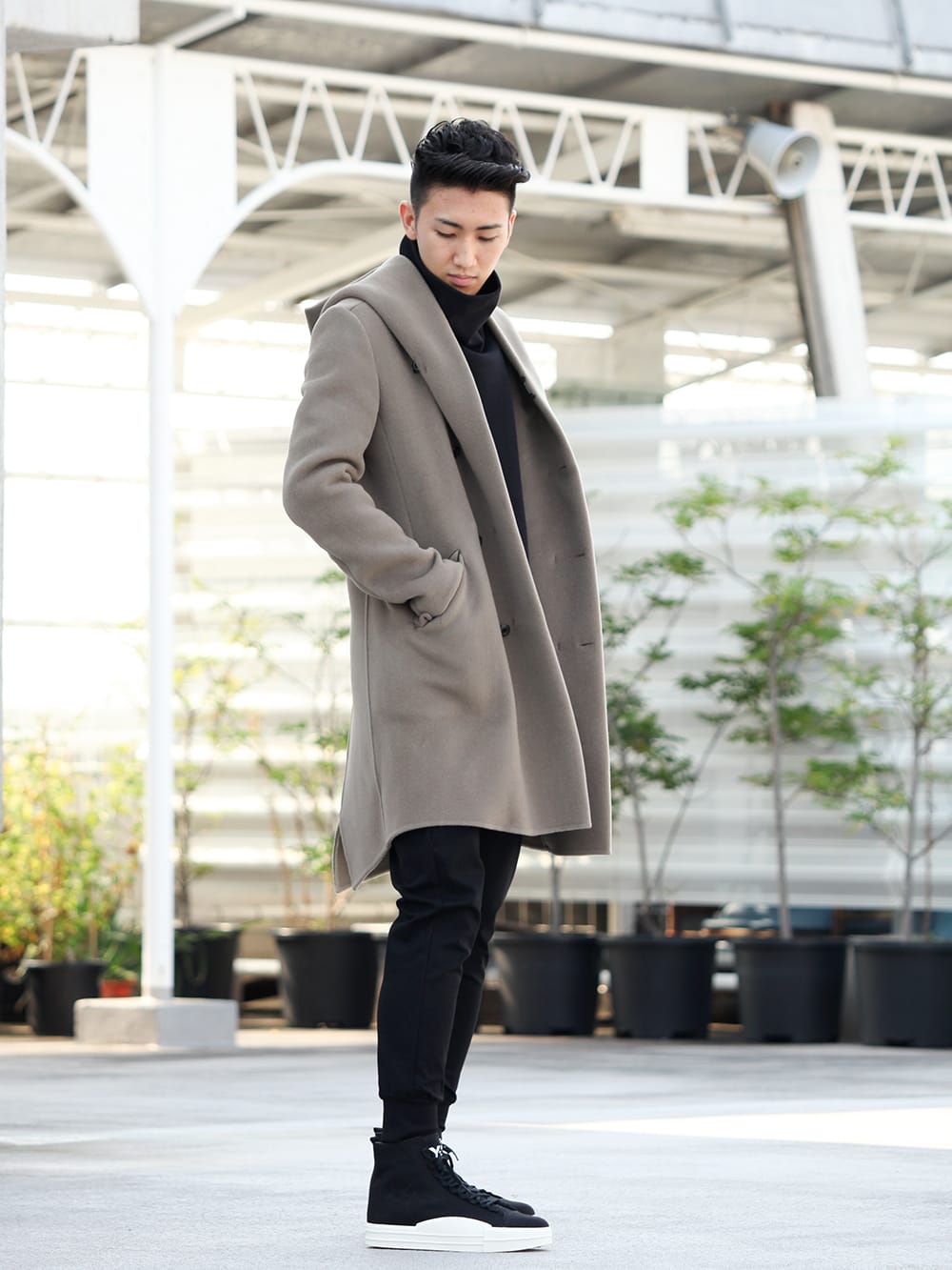 .LOGY kyoto 19-20AW ATTACHMENT 【Cashmere mixed double face beaver hooded coat】 STYLE!! - 1-003